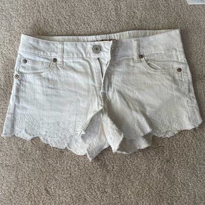 White Denim Shorts